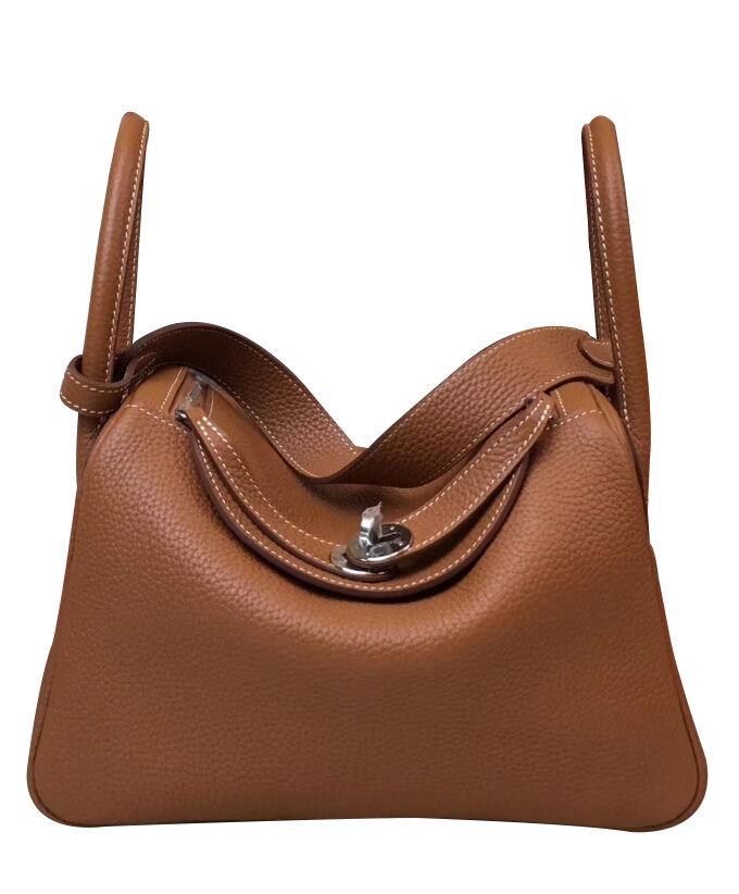 Hermes Linda Bag 26 Togo Leather Light Coffee