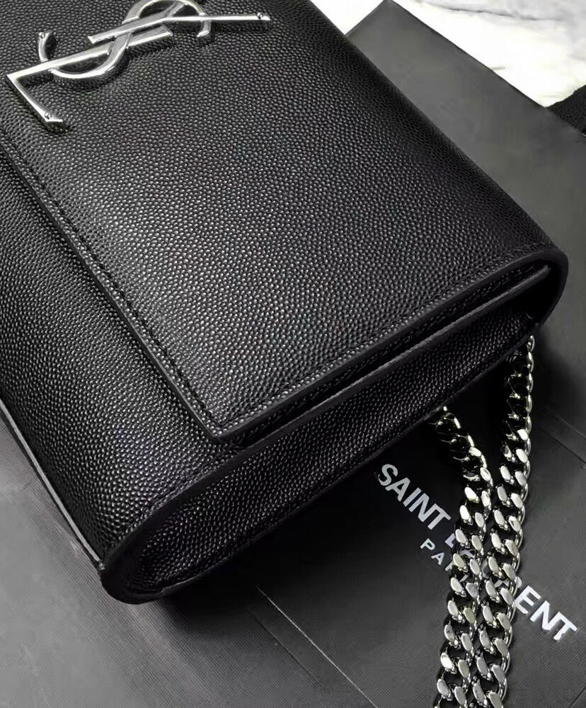 YSL Classic Medium KATE MONOGRAM SAINT LAURENT Satchel Black