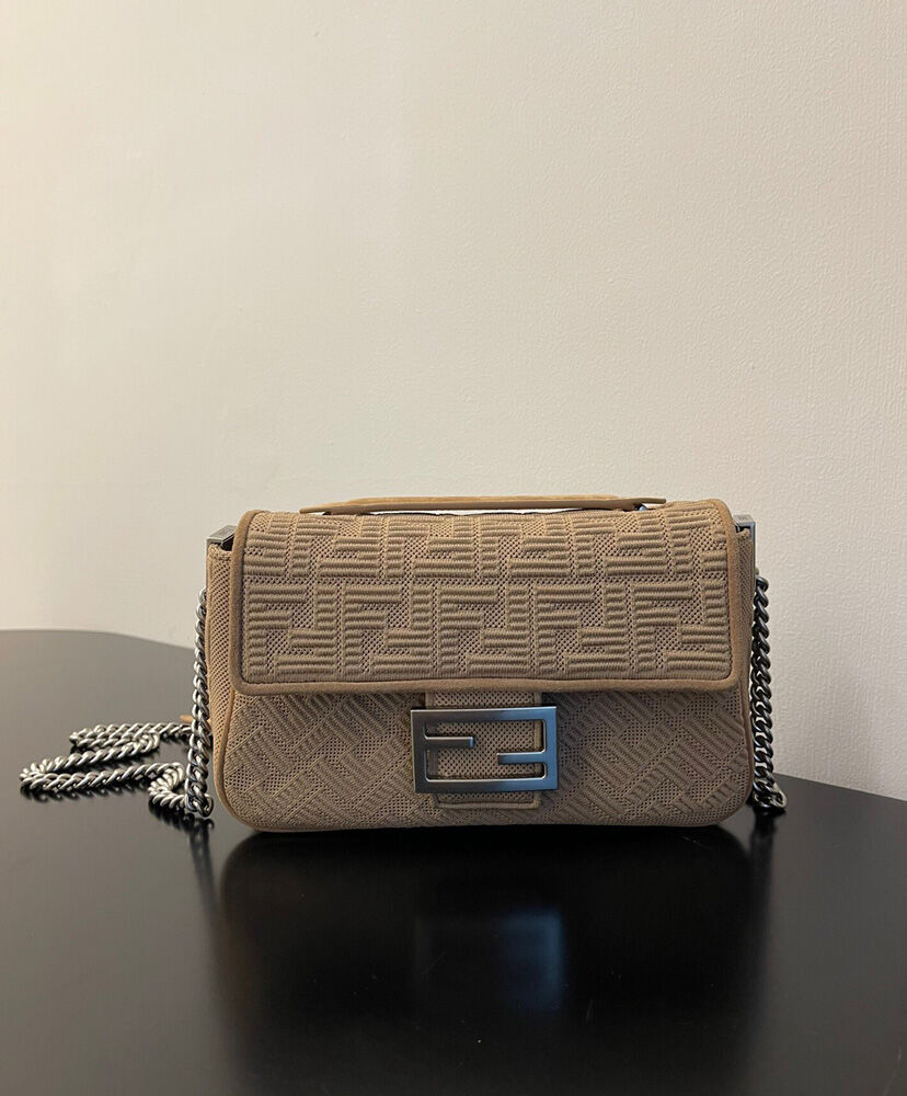Fendi Midi Baguette Chain 8BR793 Gray