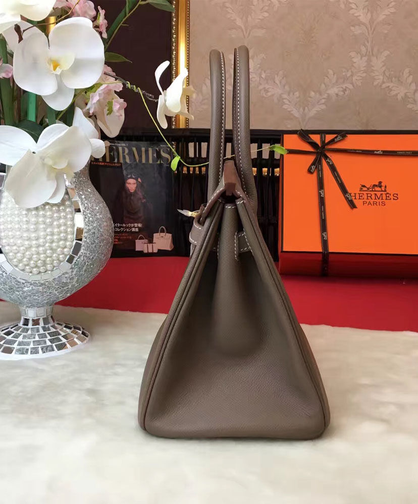 Hermes Birkin 35 Epsom Leather Paon Phw Gray