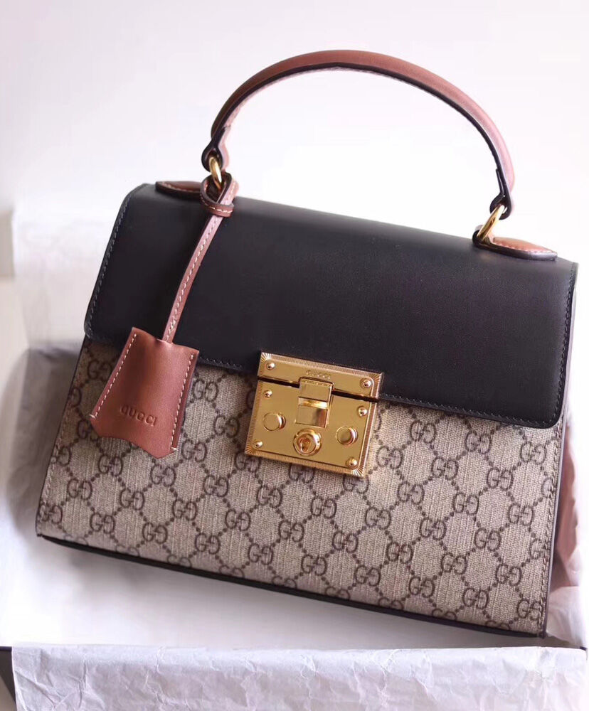 Gucci Padlock small GG top handle bag 453188 Coffee