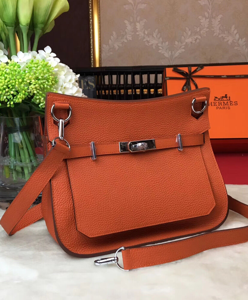 Hermes Jypsiere 28 Bag Togo Leather Orange