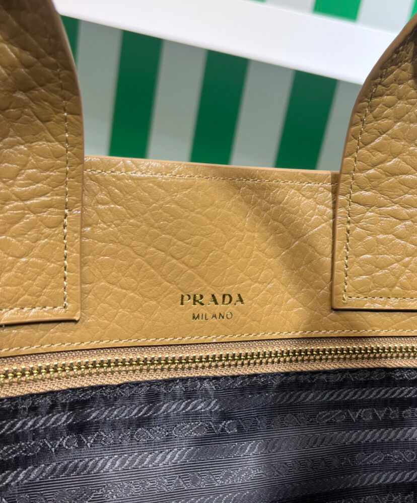 Prada Leather Shopping Bag 1BG440 Apricot