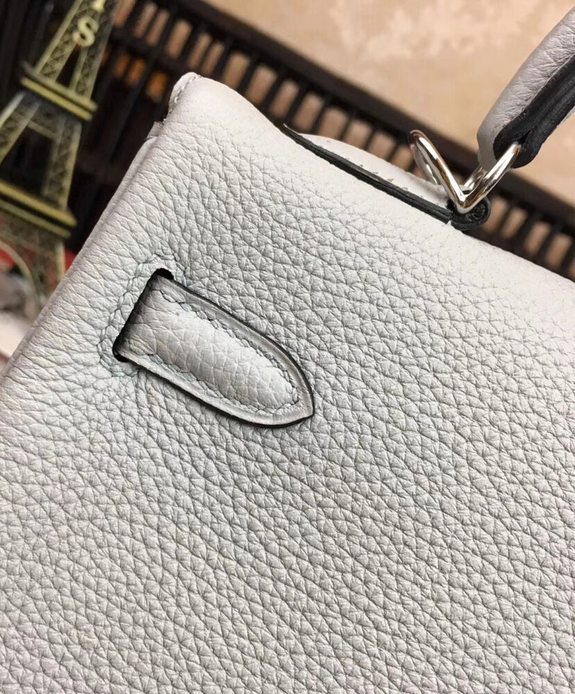 Hermes Kelly Bag 25 Togo Leather Light Blue