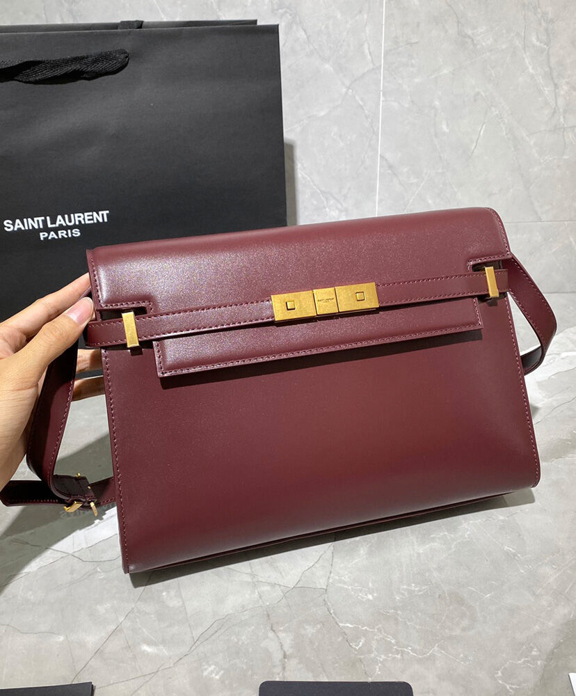 Saint Laurent Manhattan Shoulder Bag In Smooth Leather 579271 Mauve