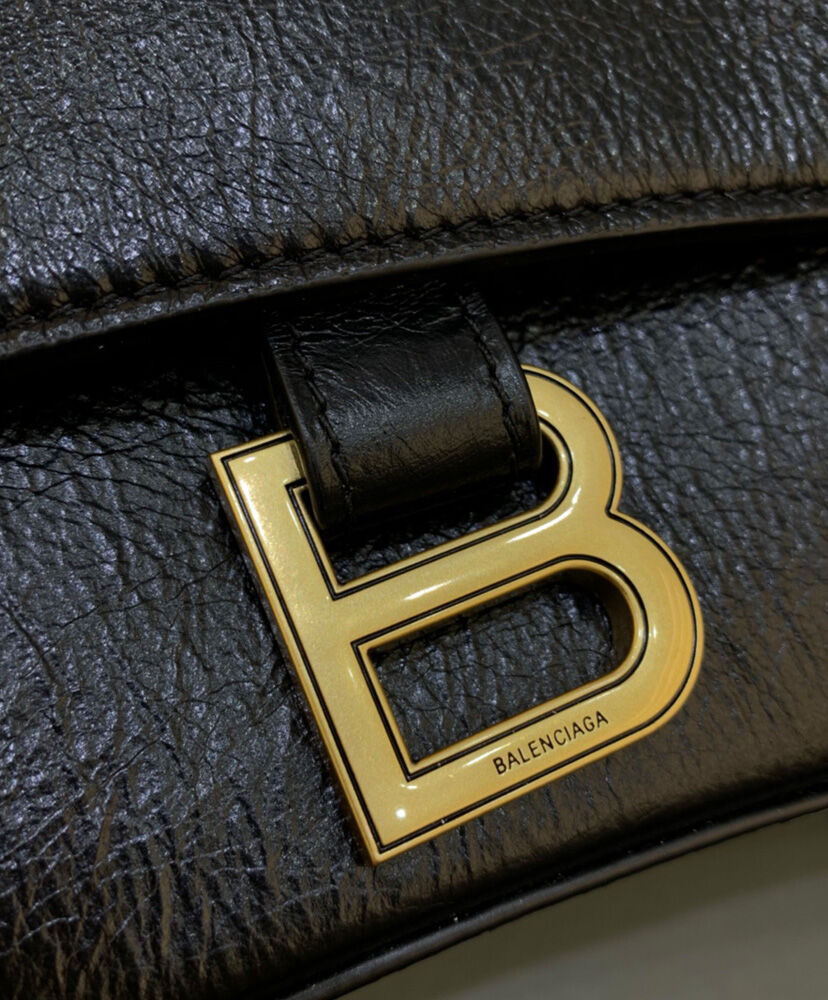 Balenciaga Downtown Small Shoulder Bag With Chain Black