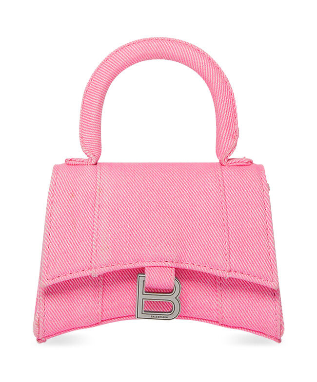 Balenciaga Hourglass Mini Tote Bag Pink