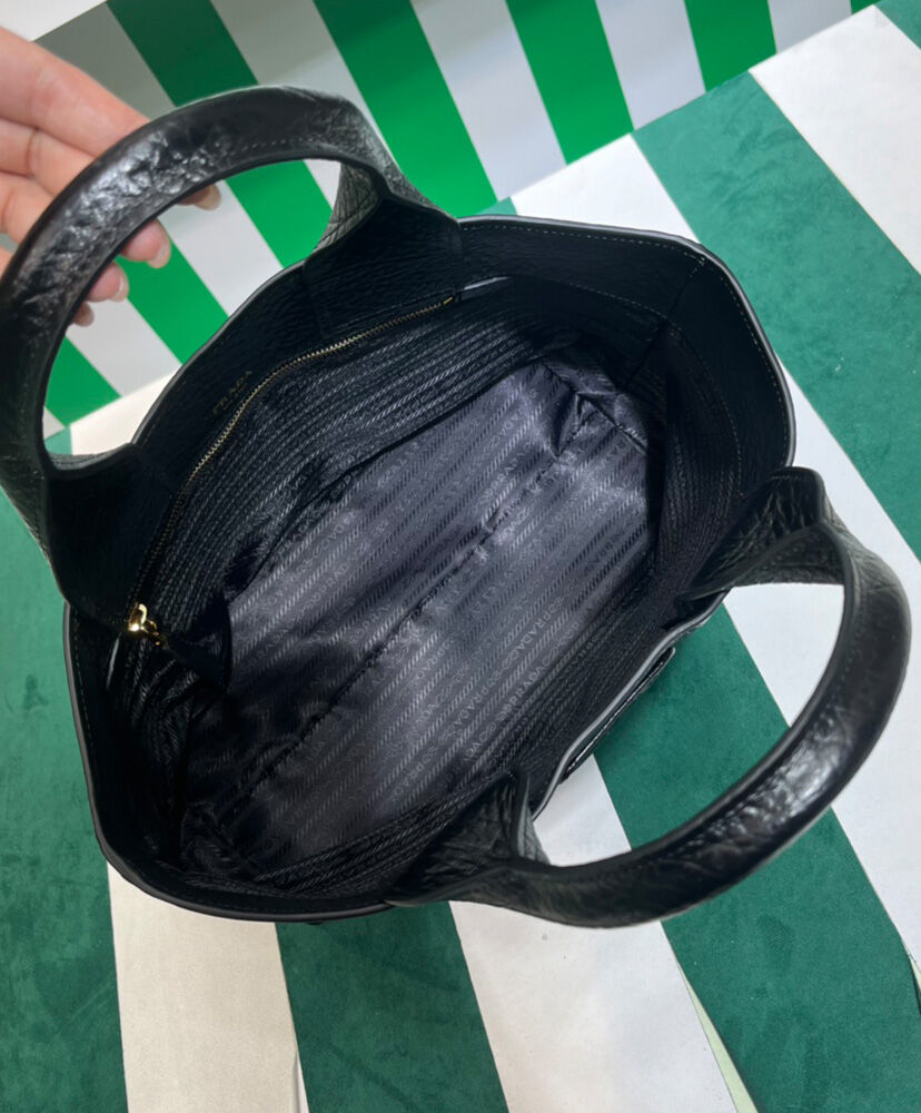 Prada Leather Shopping Bag 1BG440 Black