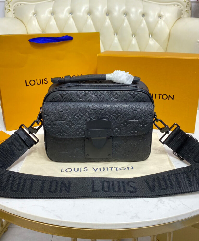 Louis Vuitton S Lock Messenger Bag M58489 Black