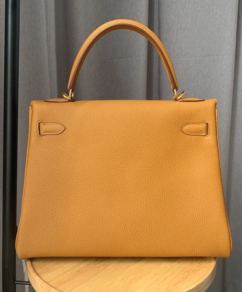 Hermes Kelly Bag 32 Togo Leather Apricot