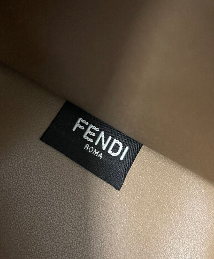 Fendi Sunshine Medium FF Fabric Shopper Gray