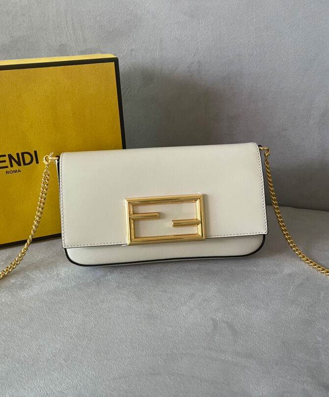Fendi Wallet On Chain With Pouches Cream