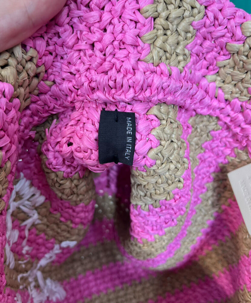 Prada Small Raffia Tote Bag Peachblow