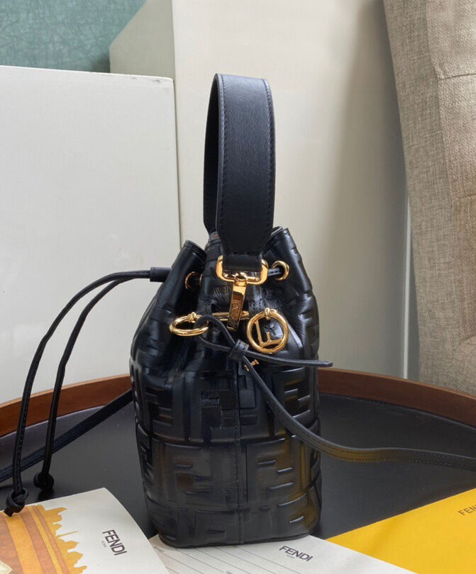 Fendi Mon Tresor Leather Mini Bag 8BS010 Black