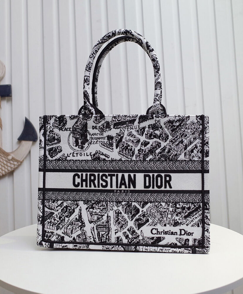 Christian Dior Medium Dior Book Tote Black