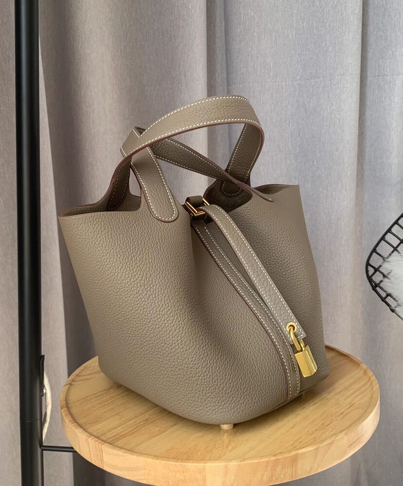 Hermes Picotin Lock Bag 22cm Gray