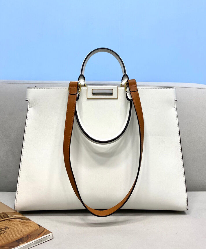 Fendi Peekaboo X-Tote Small White