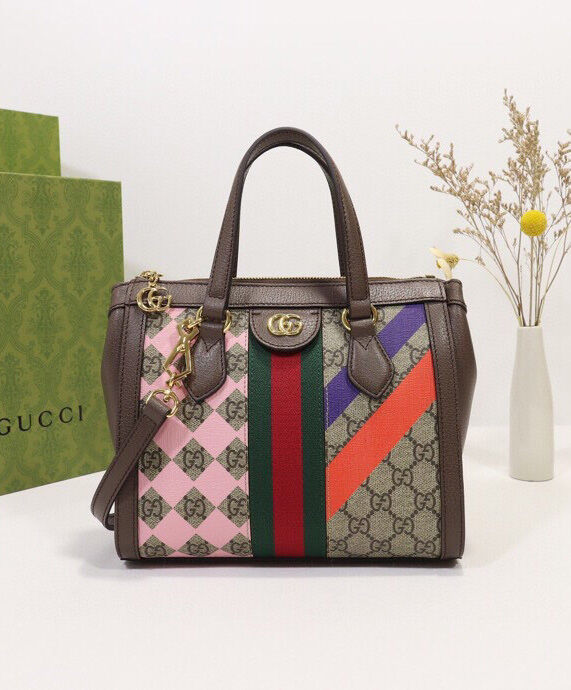 Gucci Ophidia Small Tote Bag 547551 Dark Coffee