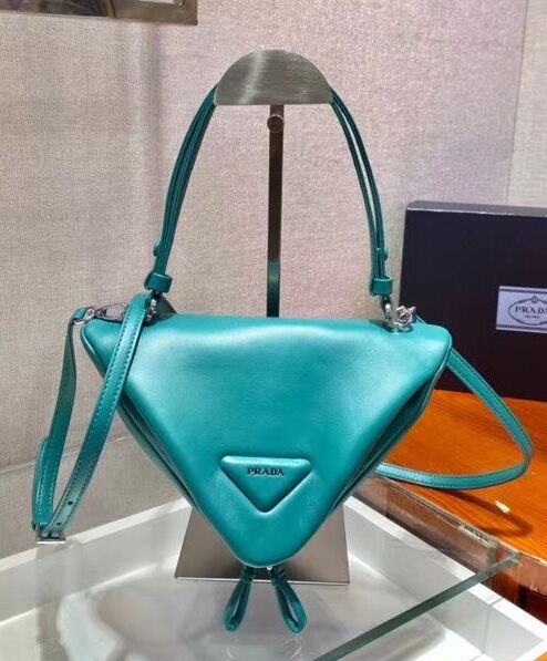 Prada Padded Nappa Leather Handbag 1BA315 Blue