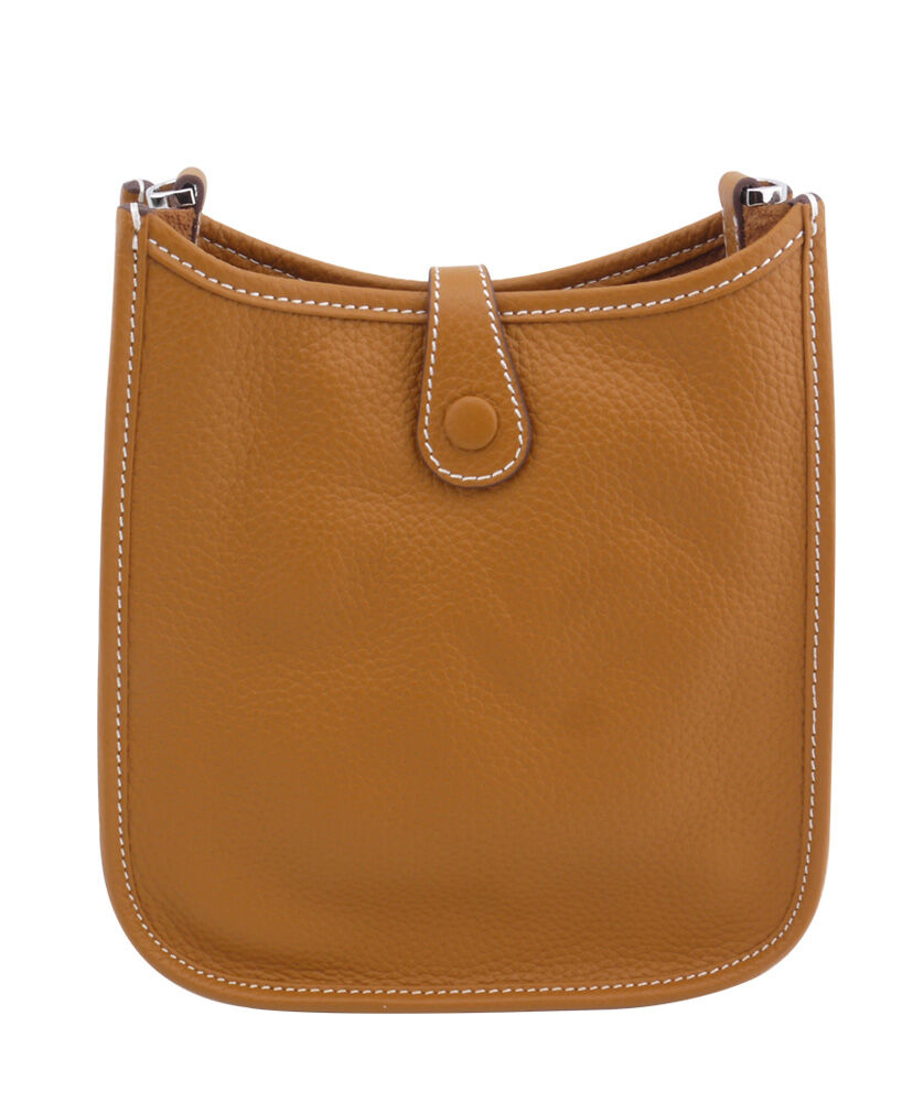 Hermes Tan Evelyne Shoulder Togo II TPM Bag Light Coffee