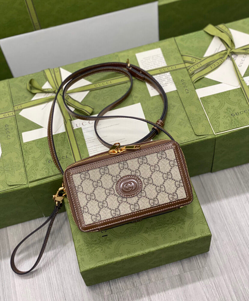 Gucci Mini Bag With Interlocking G 671674 Coffee
