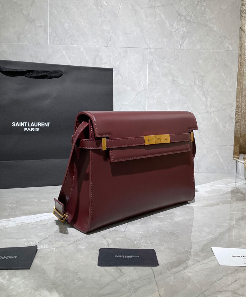 Saint Laurent Manhattan Shoulder Bag In Smooth Leather 579271 Mauve
