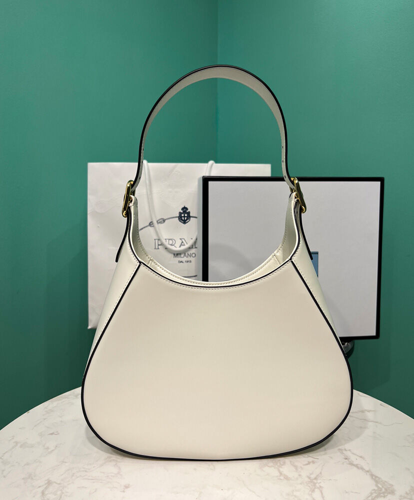 Prada Leather Shoulder Bag 1BC179 Cream