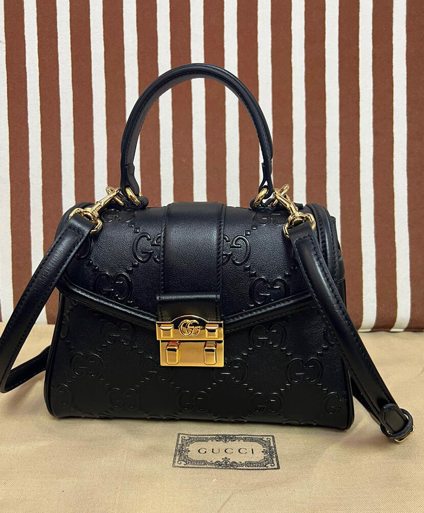 Gucci Small GG Top Handle Bag 675791 Black
