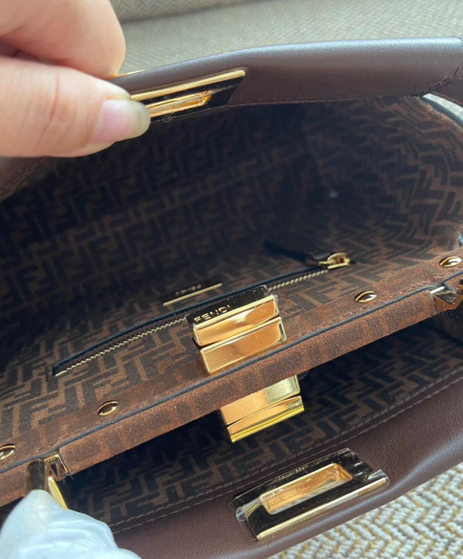 Fendi Peekaboo Mini 8BN244 Dark Coffee