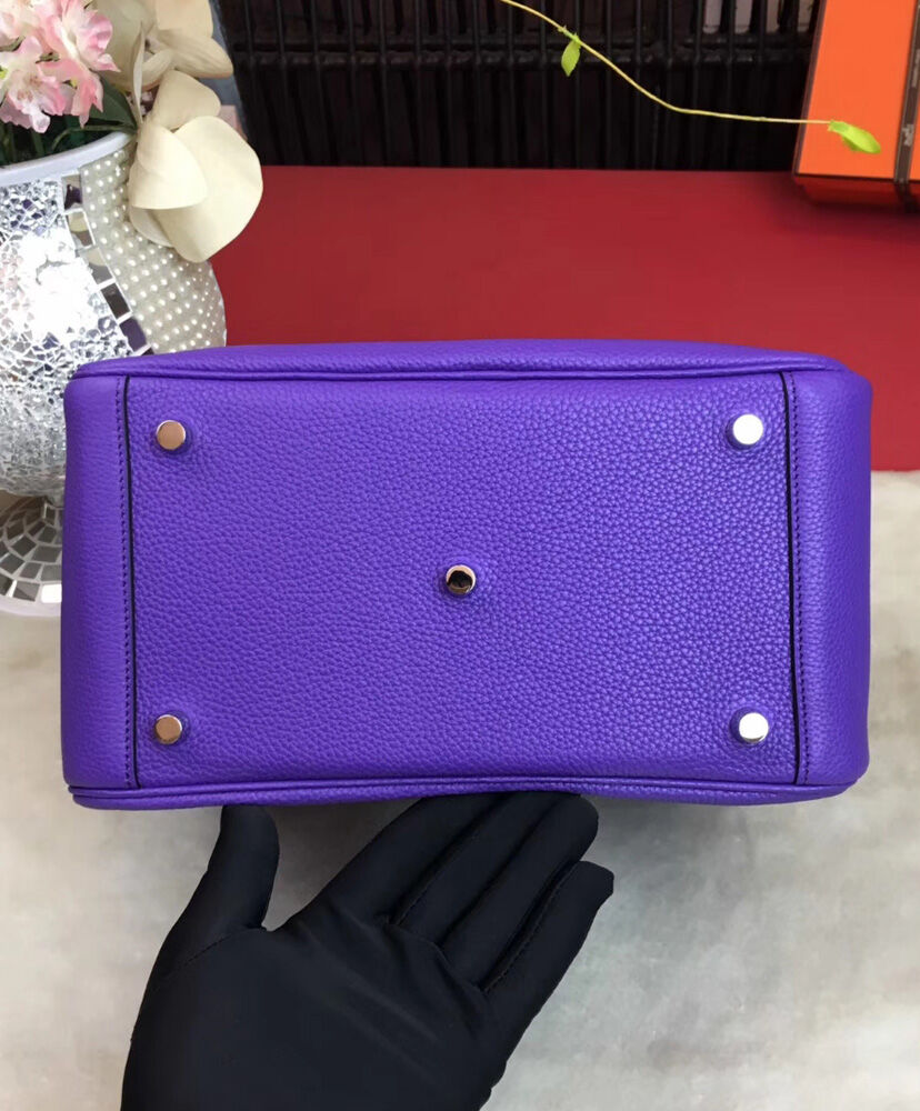 Hermes Linda Bag 26 Togo Leather Purple