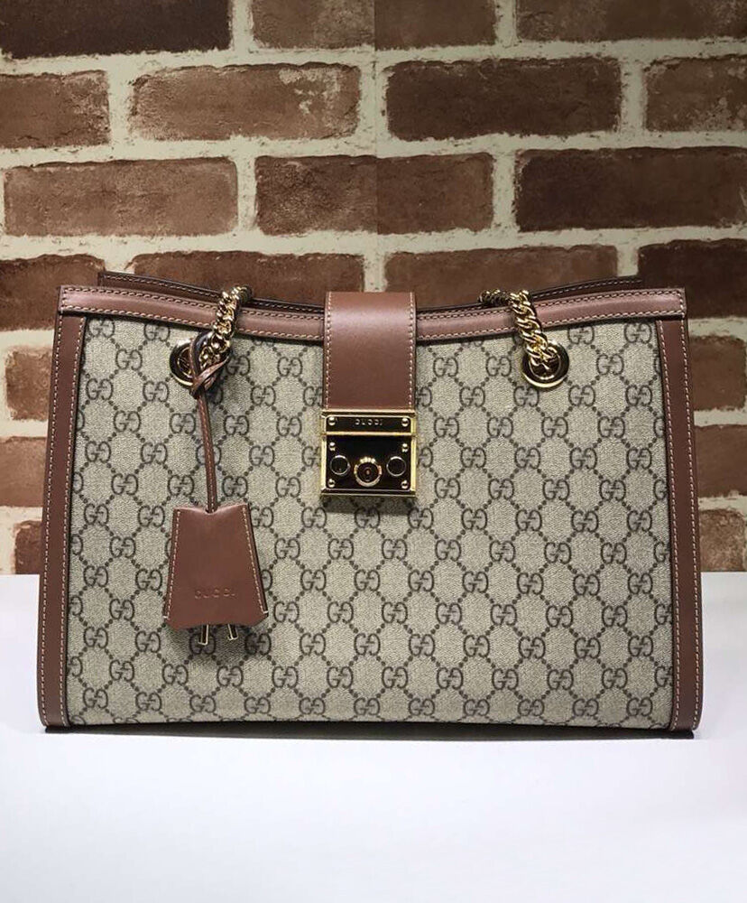 Gucci Padlock medium GG shoulder bag 479197 Coffee
