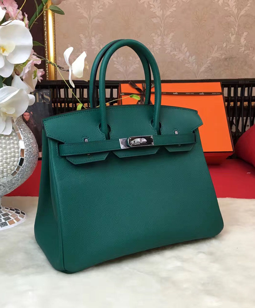 Hermes Birkin 35 Epsom Leather Paon Phw Green