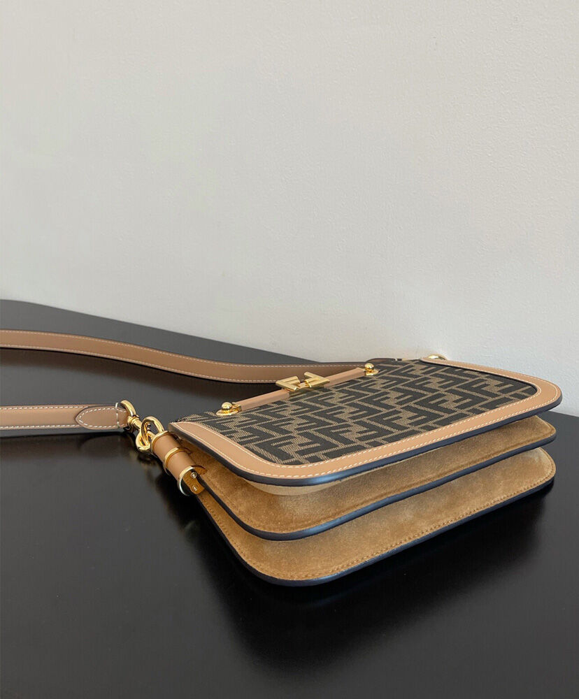 Fendi Touch FF Fabric Bag 8BT349 Coffee