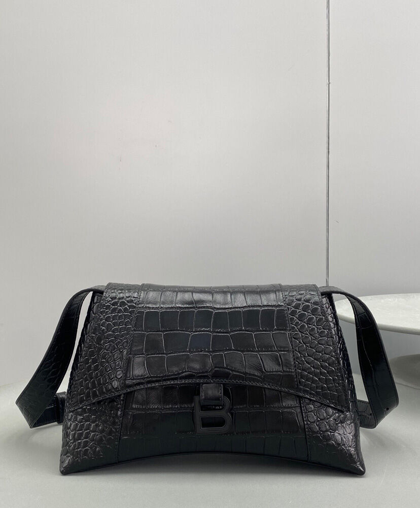 Balenciaga Downtown Small Shoulder Bag Black