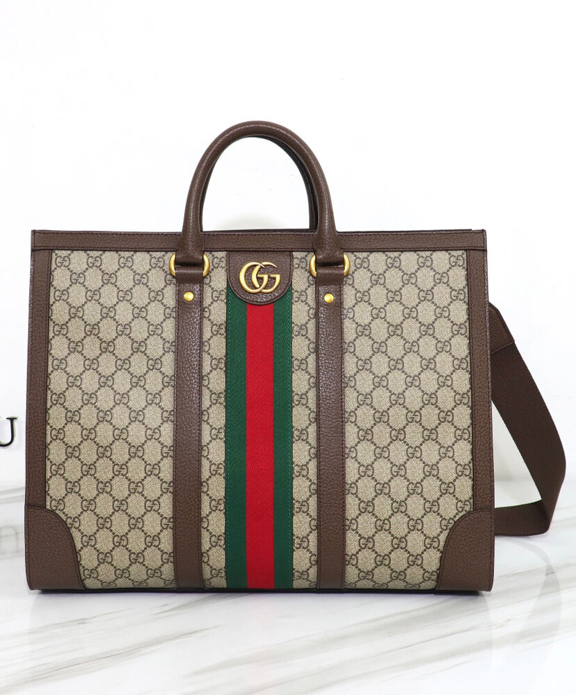 Gucci Ophidia Large Tote Bag 724665 Dark Coffee