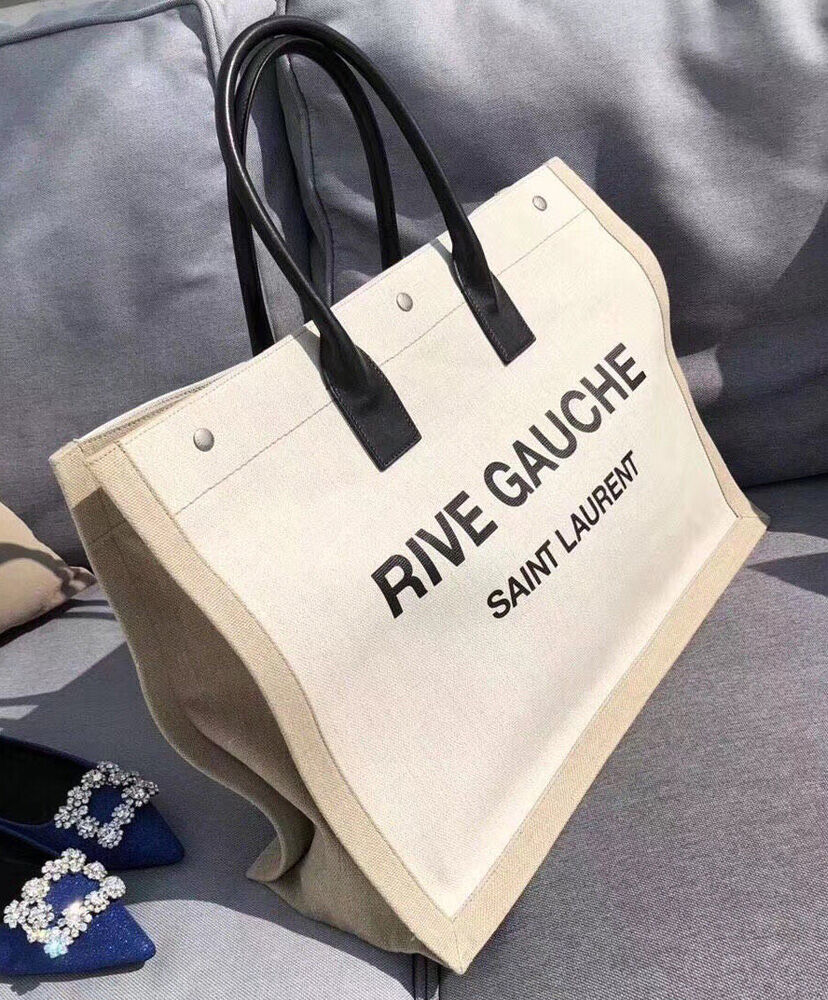 Saint Laurent Rive Gauche Tote Bag 509415 Cream