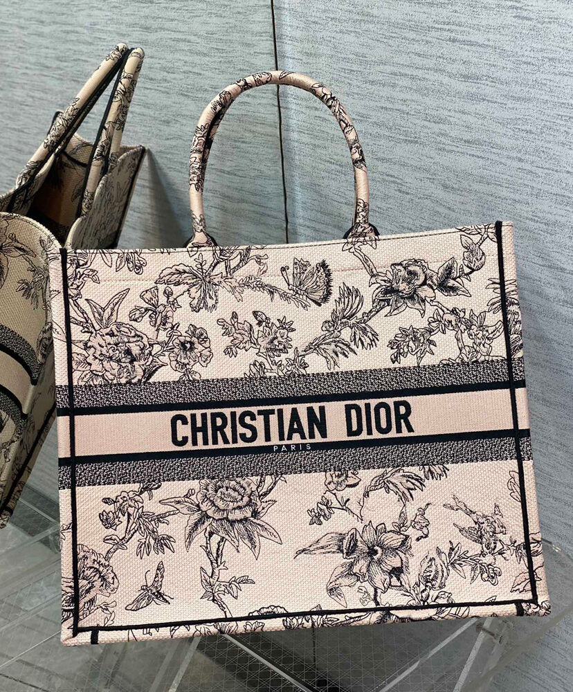Christian Dior Large Dior Book Tote Apricot