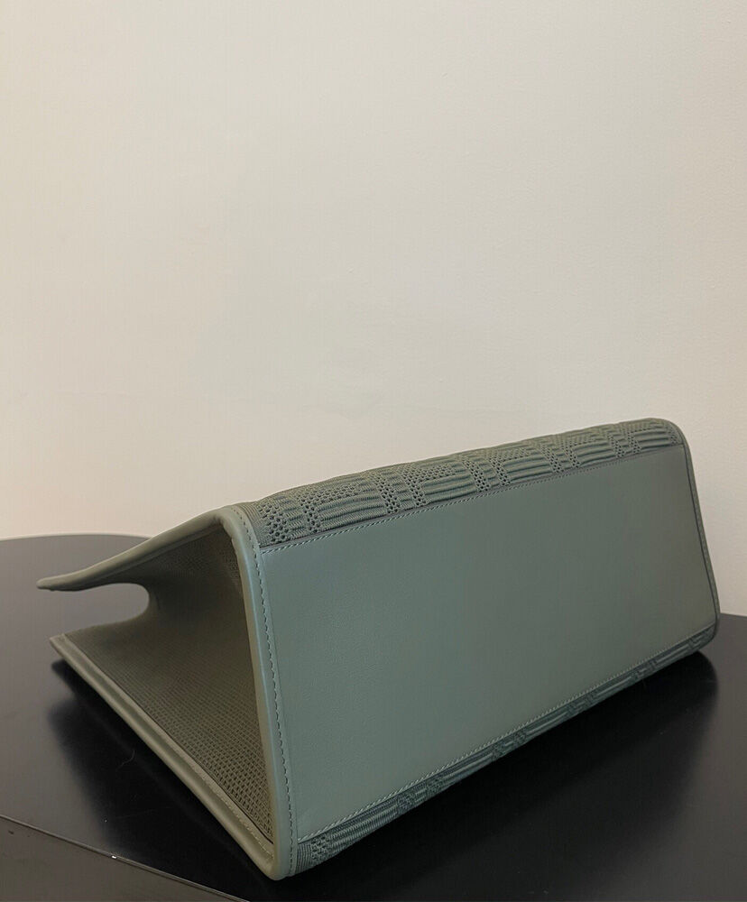 Fendi Sunshine Medium FF Fabric Shopper Green