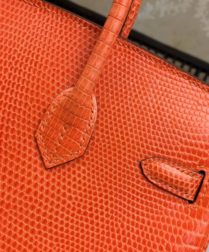 Hermes Birkin 25 Lizard leather Orange