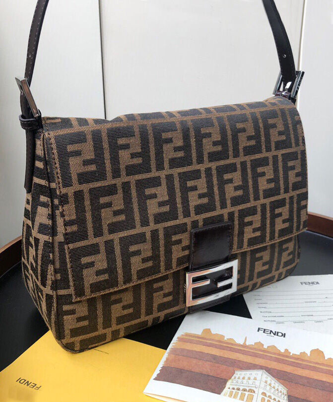 Fendi Zucca Canvas Bag Coffee