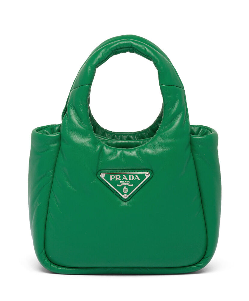 Prada Small Padded Prada Soft Nappa-leather Bag 1BA359 Green