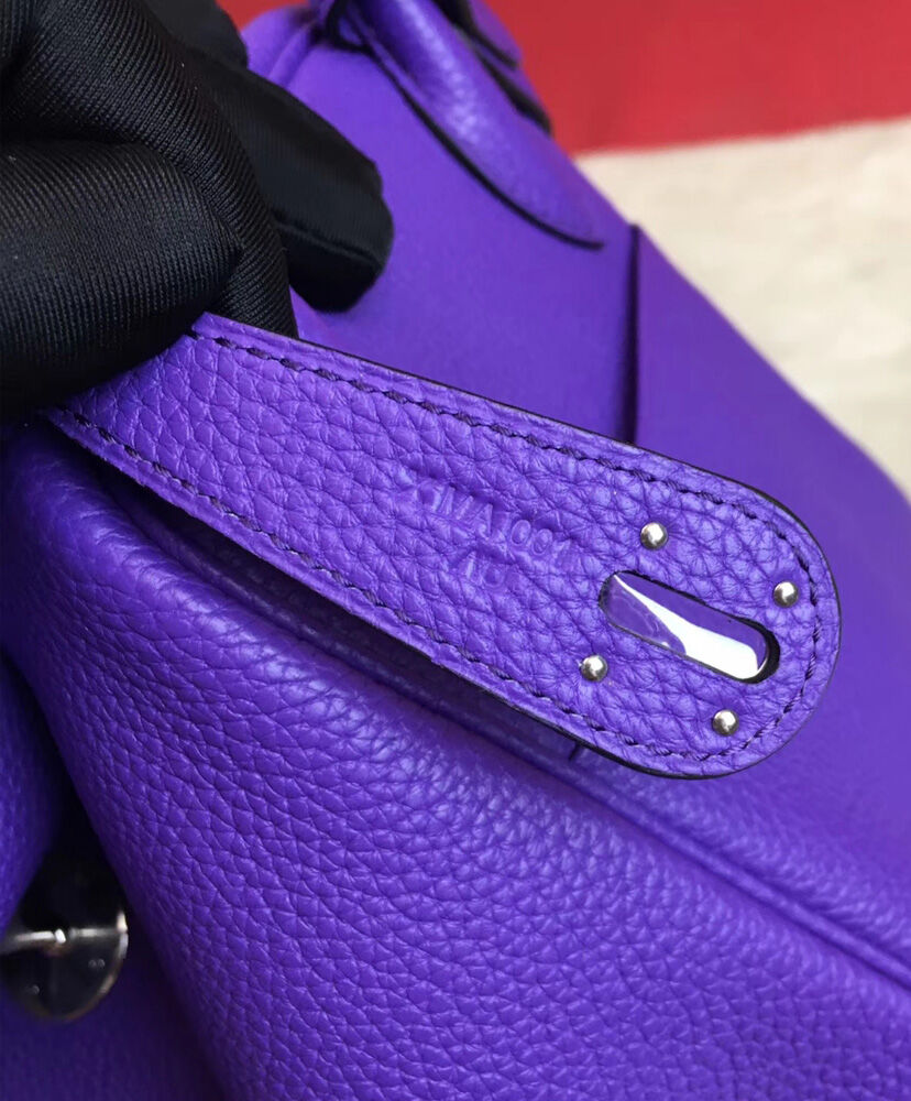 Hermes Linda Bag 26 Togo Leather Purple
