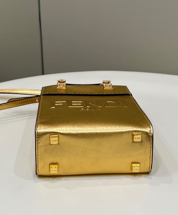 Fendi Mini Sunshine Shopper Golden