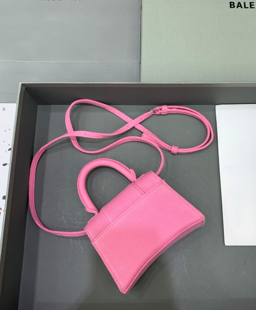 Balenciaga Hourglass Mini Tote Bag Pink