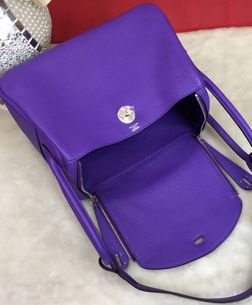 Hermes Linda Bag 26 Togo Leather Purple