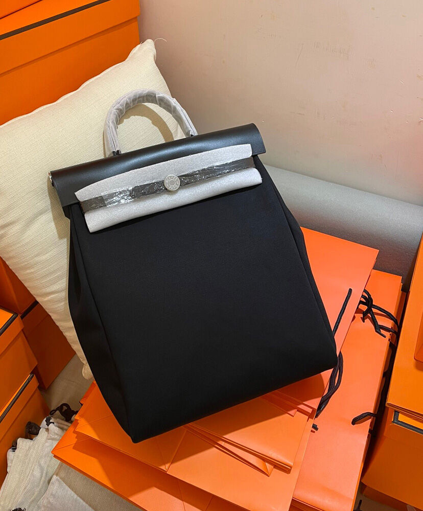 Hermes Herbag A Dos Zip Retourne Backpack Black