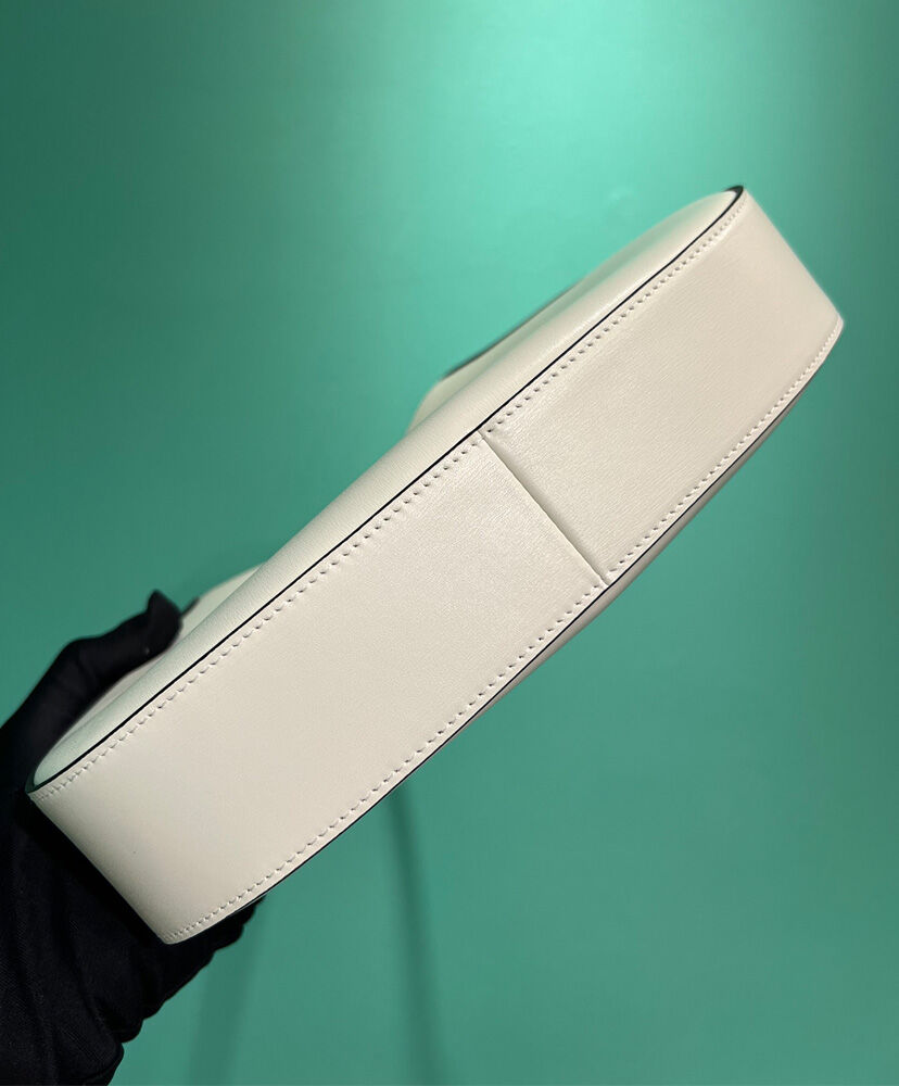 Prada Leather Shoulder Bag 1BC179 Cream