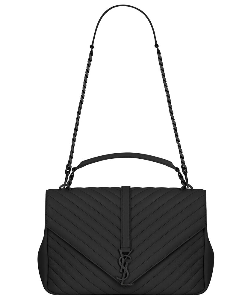 YSL Classic Large Monogram Saint Laurent College Bag Black