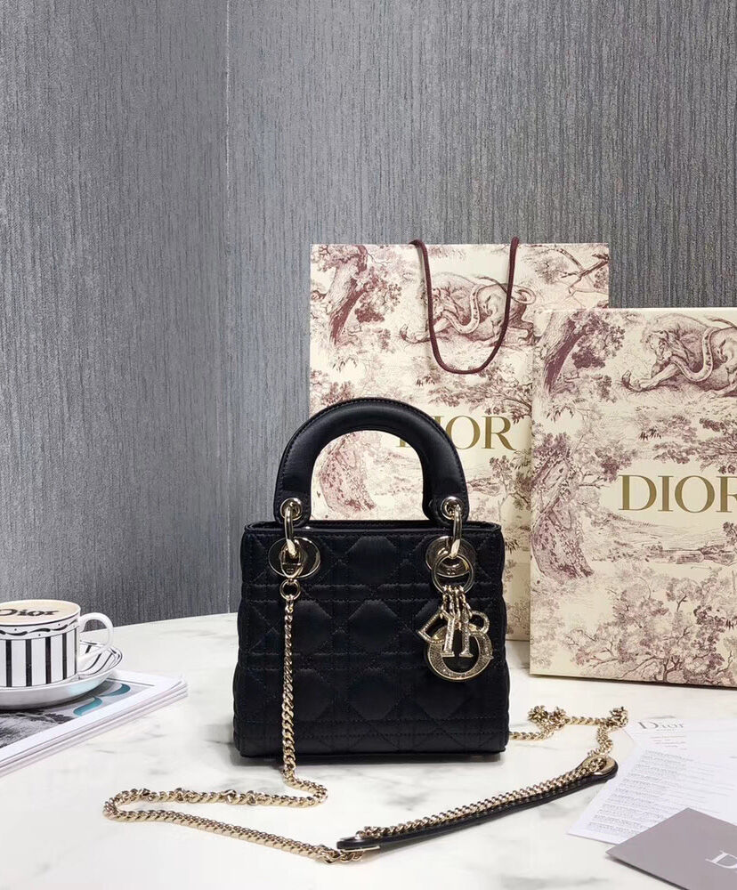Christian Dior Mini Lady Dior Bag Black
