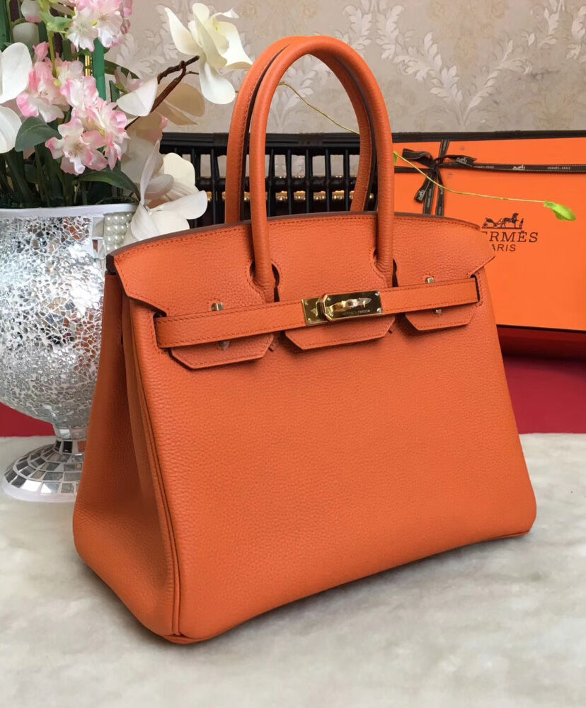 Hermes Birkin 30 Togo Leather Orange